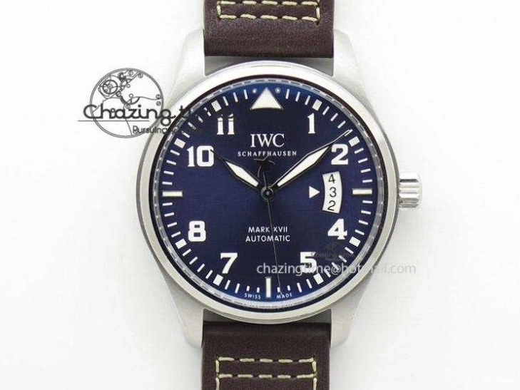 MIROTIME 0808 UrbanChic Pilot Chrono 2016 IW377714 ZF 1:1 Best Edition Blue Dial On SS Bracelet A7750 V 7272
